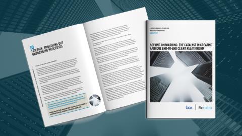 Solving onboarding - The catalyst in creating a unique end-to-end client relationship