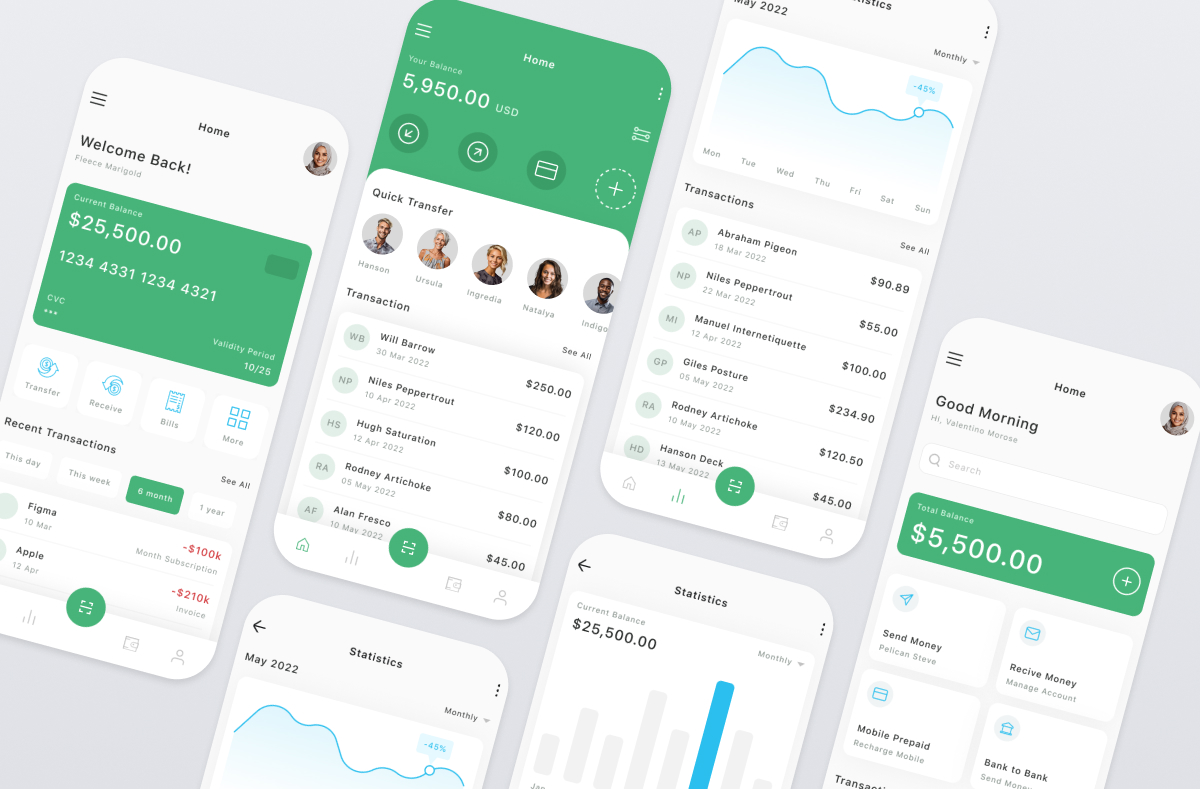 modern fintech app look